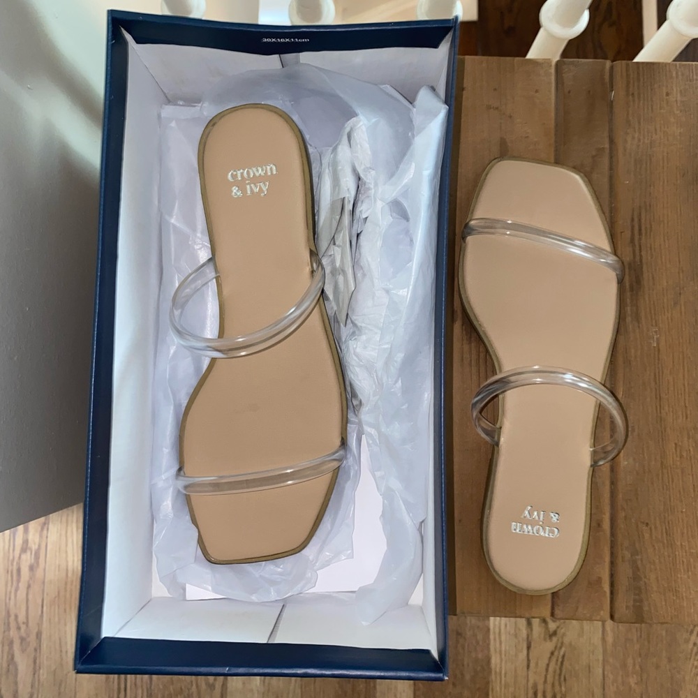 Crown & Ivy Clear Sandals